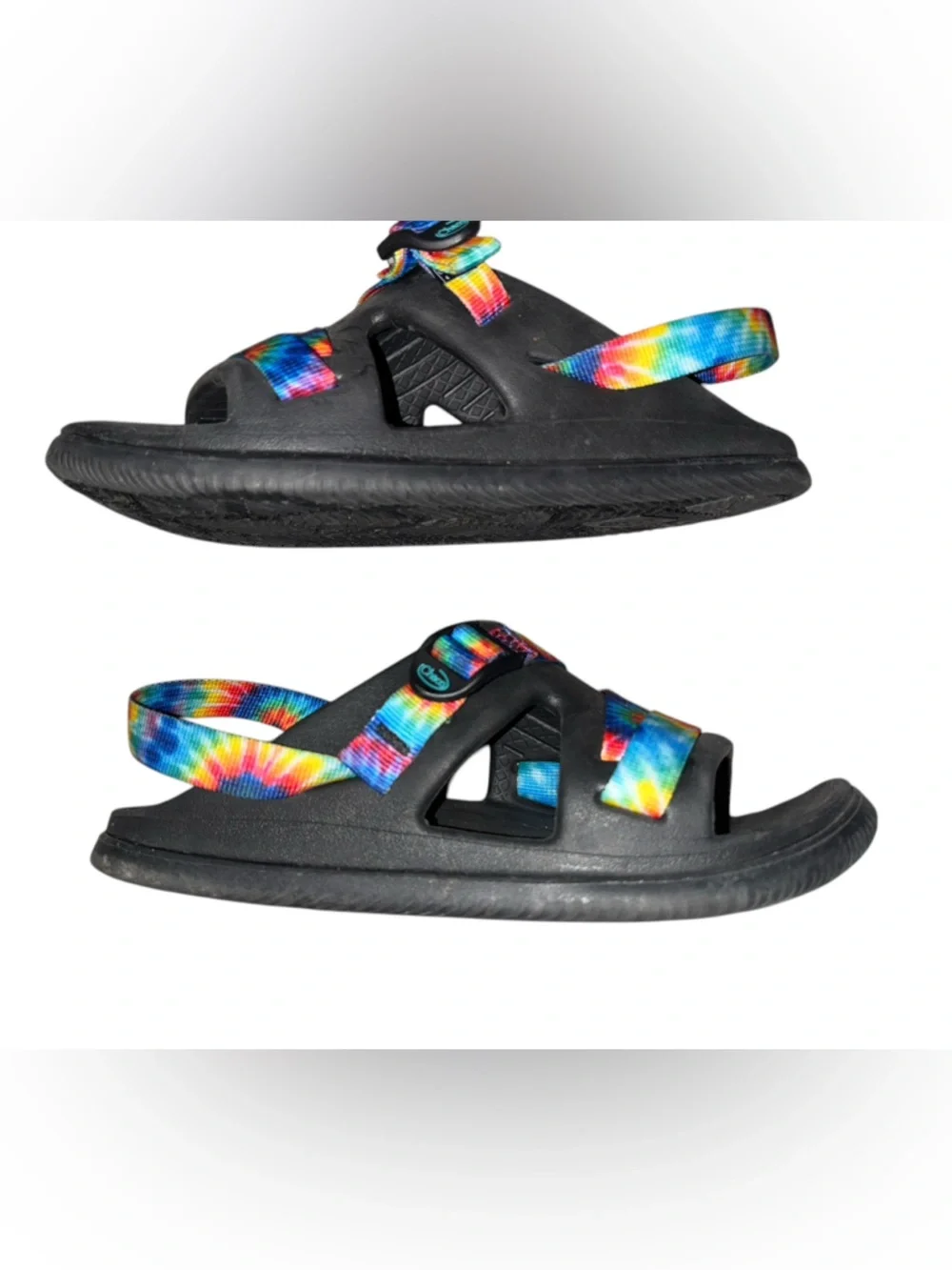Chaco Sandals Youth Size 4 Child Chillos Sport Sandal Black Rainbow